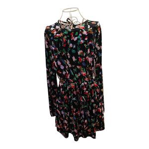 Open Edit Painters Mark Velvet Open Back  Dress NWT Size L Black